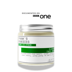 Jar of Frank's Remedies Clearing face cream on a white background