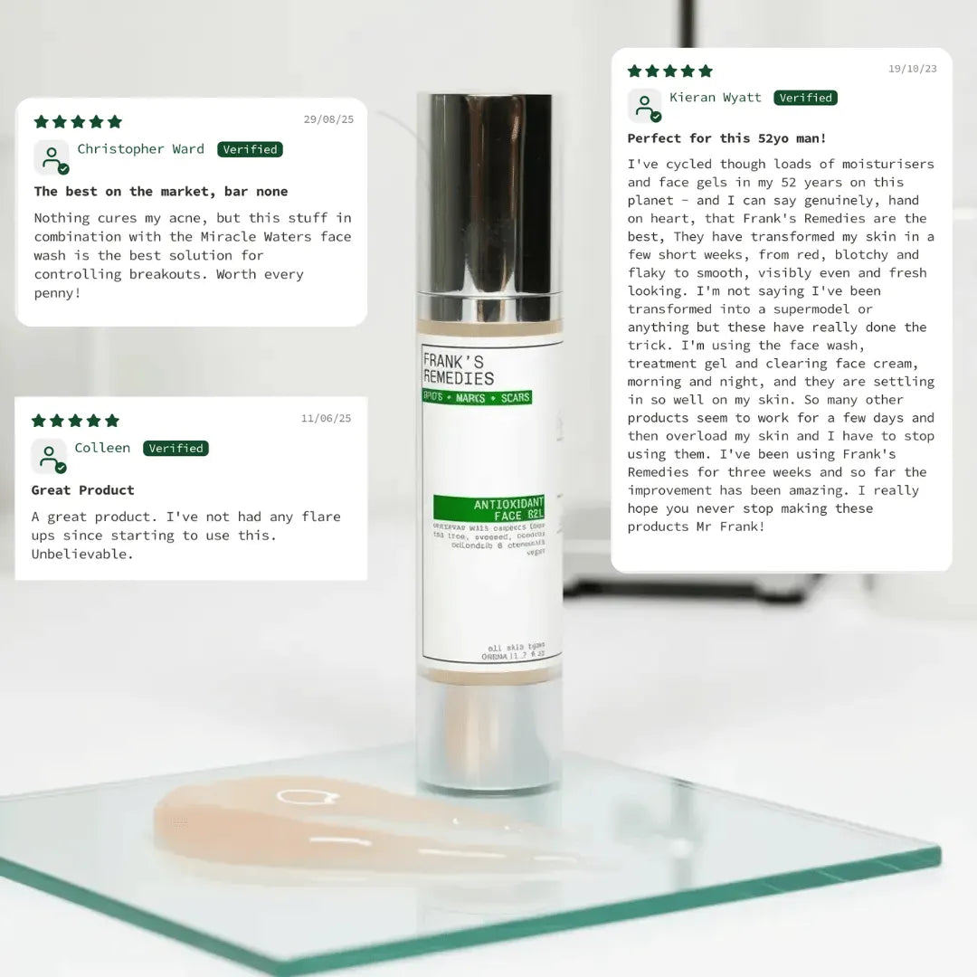 Antioxidant Face Gel with customer reviews displayed 
